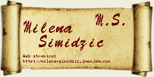 Milena Simidžić vizit kartica
